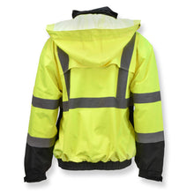 Load image into Gallery viewer, Tingley J26172 - Safety Green Hi-Viz Bomber Jacket | Back View