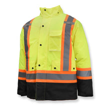 Load image into Gallery viewer, Radians SJ610B-3ZGS - Safety Green Hi-Viz Parka | Front Left View
