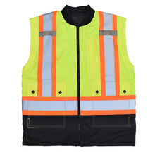 Load image into Gallery viewer, Radians SJ610B-3ZGS - Safety Green Hi-Viz Parka | Sleeveless Front View Flat