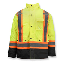 Load image into Gallery viewer, Radians SJ610B-3ZGS - Safety Green Hi-Viz Parka | Front View