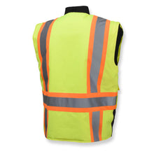 Load image into Gallery viewer, Radians SJ610B-3ZGS - Safety Green Hi-Viz Parka | Sleeveless Back Right View