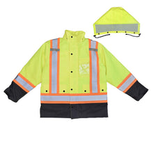 Load image into Gallery viewer, Radians SJ610B-3ZGS - Safety Green Hi-Viz Parka | Front View Flat