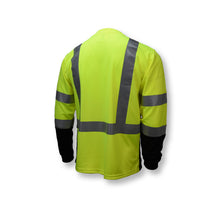 Load image into Gallery viewer, Radians ST21B-3PGS - Safety Green Hi-Viz Long Sleeve Shirts | Back Right View