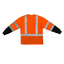 Load image into Gallery viewer, Radians ST21B-3POS - Safety Orange Hi-Viz Long Sleeve Shirts | Back Flat View