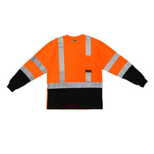 Load image into Gallery viewer, Radians ST21B-3POS - Safety Orange Hi-Viz Long Sleeve Shirts | Front Flat View