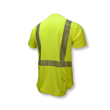 Load image into Gallery viewer, Radians ST31-2PGS - Safety Green Hi-Viz Short Sleeve Shirt | Back Right View