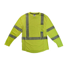 Load image into Gallery viewer, Radians ST31-3PGS - Safety Green Hi-Viz Long Sleeve Shirt | Front Flat View