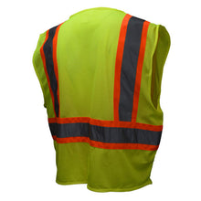 Load image into Gallery viewer, Radians SV22-2ZGM - Safety Green ANSI Class 2 Safety Vest | Back Right View