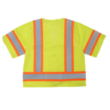Load image into Gallery viewer, Radians SV22-3ZGM - Safety Green ANSI Class 3 Safety Vest | Back View Flat