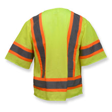 Load image into Gallery viewer, Radians SV22-3ZGM - Safety Green ANSI Class 3 Safety Vest | Back View