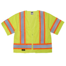 Load image into Gallery viewer, Radians SV22-3ZGM - Safety Green ANSI Class 3 Safety Vest | Front View Flat