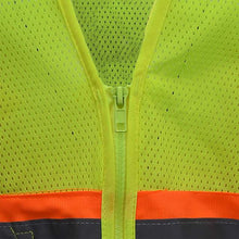 Load image into Gallery viewer, Radians SV225-2ZGM - Safety Green ANSI Class 2 Safety Vest | Zipper View