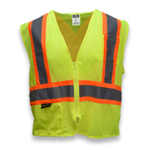 Load image into Gallery viewer, Radians SV22X-2ZGM - Safety Green ANSI Class 2 Safety Vest | Front View