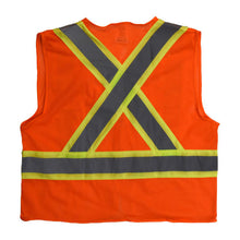 Load image into Gallery viewer, Radians SV22X-2ZOM - Safety Orange ANSI Class 2 Safety Vest | Back View Flat