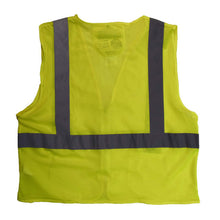 Load image into Gallery viewer, Radians SV25-2ZGM - Safety Green ANSI Class 2 Safety Vest | Back Flat View