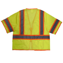 Load image into Gallery viewer, Radians SV272-3 – Safety Green Surveyor Safety Vest | Back Flat View