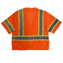 Load image into Gallery viewer, Radians SV272-3 – Safety Orange Surveyor Safety Vest | Back Flat View