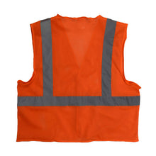Load image into Gallery viewer, Radians SV2OM - Safety Orange ANSI Class 2 Safety Vests | Back Flat View