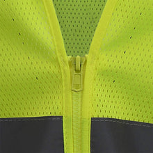 Load image into Gallery viewer, Radians SV2ZGM - Safety Green ANSI Class 2 Safety Vests | Zipper View
