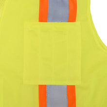 Load image into Gallery viewer, Radians SV46G - Safety Green Breakaway Safety Vest | Left Pocket View