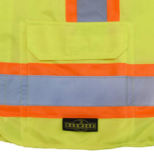 Load image into Gallery viewer, Radians SV46G - Safety Green Breakaway Safety Vest | Lower Pocket View