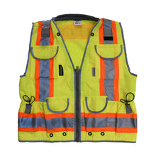 Load image into Gallery viewer, Radians SV55-2ZGD - Safety Green Surveyor Safety Vest | Front Flat View