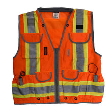 Load image into Gallery viewer, Radians SV55-2ZOD - Safety Orange Surveyor Safety Vest | Front Flat View