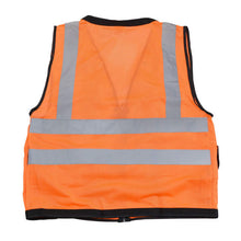 Load image into Gallery viewer, Radians SV59Z-2ZOD - Safety Orange Surveyor Safety Vest | Back Flat View