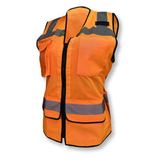 Load image into Gallery viewer, Radians SV59W-2ZOM - Safety Orange Womens Safety Vest | Front Right View