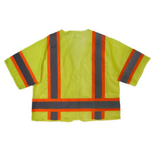 Load image into Gallery viewer, Radians SV63G - Safety Green ANSI Class 3 Safety Vests | Back Flat View