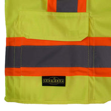 Load image into Gallery viewer, Radians SV63G - Safety Green ANSI Class 3 Safety Vests | Lower Pocket View