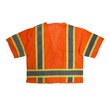 Load image into Gallery viewer, Radians SV63O - Safety Orange ANSI Class 3 Safety Vests | Back Flat View