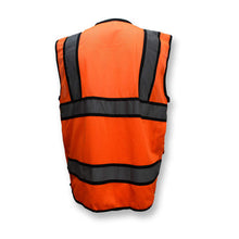Load image into Gallery viewer, Radians SV65-2ZOM - Safety Orange Surveyor Safety Vest | Back View