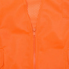 Load image into Gallery viewer, Radians SV6OM - Safety Orange Surveyor Safety Vest | Zipper View