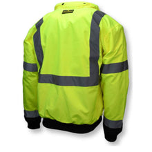 Load image into Gallery viewer, Radians SJ110B-3ZGS - Safety Green Hi-Viz Bomber Jacket | Back Right View