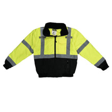 Load image into Gallery viewer, Radians SJ110B-3ZGS - Safety Green Hi-Viz Bomber Jacket | Front Flat View