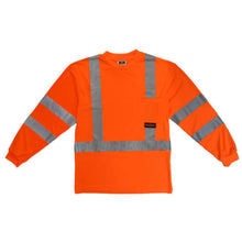 Load image into Gallery viewer, Radians ST21-3POS - Safety Orange Hi-Viz Long Sleeve Shirt | Front Flat View