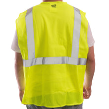 Load image into Gallery viewer, Tingley V70622 - Safety Green ANSI Class 2 Safety Vest | Back View
