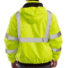 Load image into Gallery viewer, Tingley J26112 – Safety Green Hi-Viz Bomber Jacket | Back View
