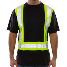 Load image into Gallery viewer, Tingley S74023C - Black Hi-Viz Short Sleeve Shirt | Front View
