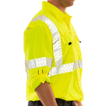 Load image into Gallery viewer, Tingley S76522 - Safety Green Hi-Viz Button Down Shirt | Right Side View