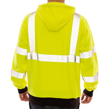 Load image into Gallery viewer, Tingley S88122 - Safety Green ANSI Class 3 Sweatshirts | Back View