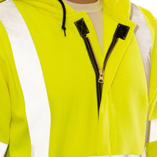 Load image into Gallery viewer, Tingley S88122 - Safety Green ANSI Class 3 Sweatshirts | Zipper View