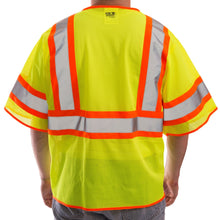 Load image into Gallery viewer, Tingley V70332 - Safety Green ANSI Class 3 Safety Vest | Back View