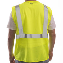 Load image into Gallery viewer, Tingley V70632 - Safety Green ANSI Class 2 Safety Vest | Back View