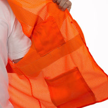Load image into Gallery viewer, Tingley V70639 - Safety Orange ANSI Class 2 Safety Vest | Inside Left View