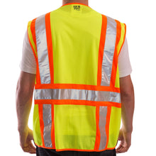 Load image into Gallery viewer, Tingley V73852 - Safety Green Surveyor Safety Vest | Back View