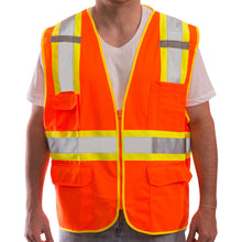 Load image into Gallery viewer, Tingley V73859 - Safety Orange Surveyor Safety Vest | Front View