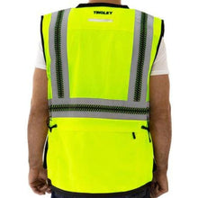 Load image into Gallery viewer, Tingley V73862 – Safety Green Surveyor Safety Vest | Back View