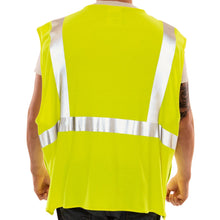 Load image into Gallery viewer, Tingley V81522 - Safety Green FR Safety Vest | Back View